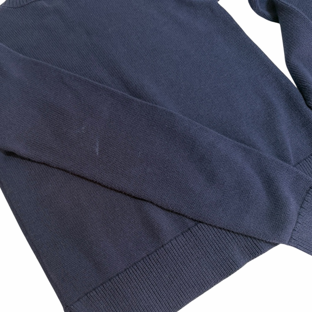 Polo by Ralph Lauren Navy & Cream Logo Cotton Knit Crew Sweater Heritage - Picture 5 of 10